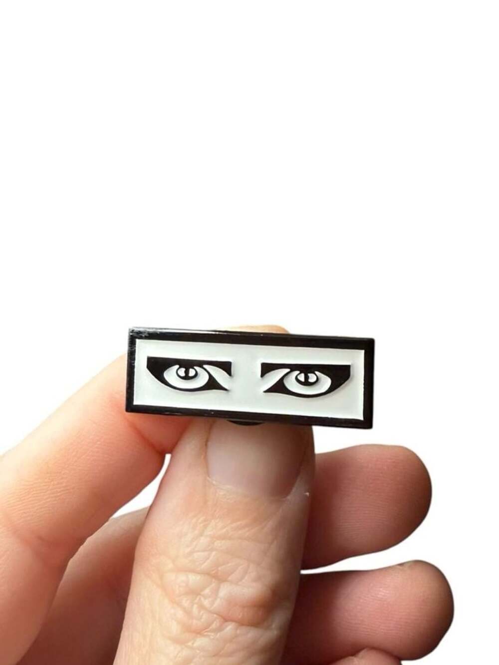 Siouxsie Eyes Enamel Pin Black White Goth